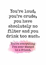 funny fun Love & Friendship Card 8881 created by Duckduckle Design
