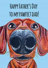 Dachshund Sausage Dog Father's Day Card - Cute and Fun created by sarahcoxartwork