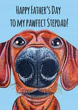 Dachshund Sausage Dog Father's Day Stepdad Card - Cute and Fun created by sarahcoxartwork