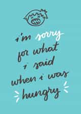 hungry sorry Card 29310 created by Ariane Vieira