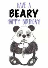bear panda Card 32633 created by Jitna Bhagani