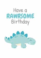 rawr dinosaur Birthday Card 7662 created by Sunnyside Design