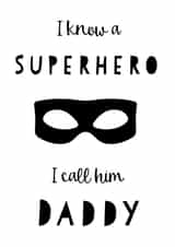 Superhero Daddy mask Father's Day card created by The Perky Panda