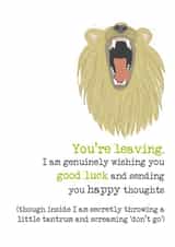 You're leaving, Good luck created by Dandelion Stationery