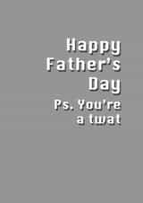dad humour Father's Day Card 29527 created by Potty Mouth