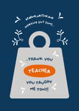 Reading, writing and working out sums... Thank you teacher, you taught me tons! created by PaperJam Print Co.