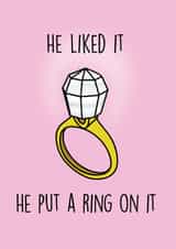 Beyoncé themed engagement card created by Peabody Studio