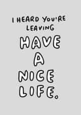 leaving have Leaving Card 5272 created by Veronica Dearly