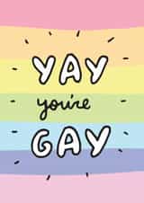 Cute Congratulations Card - Yay You're Gay! created by Veronica Dearly