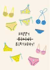 bikini holiday Birthday Card 4685 created by Coupole Carnaby