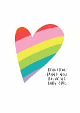 baby girl New Baby Card 4689 created by Coupole Carnaby