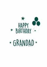 Classic Birthday Card - For Grandad - Balloons created by The White Sage Way
