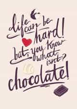 humour chocolate Thinking of you Card 7501 created by Yasmin Morris