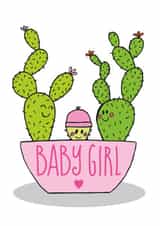 baby girl New Baby Card 3404 created by Ivorymint cards