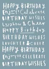 typography cake Birthday Card 10164 created by Old English Company