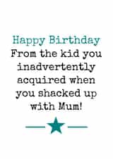 stepdad Male Birthday Card 2627 created by Doodle Dot Design Co