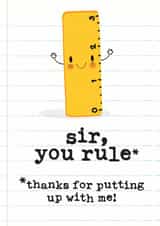 teacher male Thank You Card 5950 created by Mrs Best Paper Co.