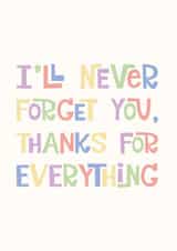 teacher thanks Leaving Card 7683 created by Poppy Lane