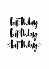 birthday lettering Birthday Card 10544 created by Too Wordy