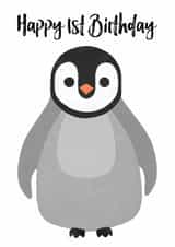 toddler penguin Birthday Card 10723 created by Chameleon and Co