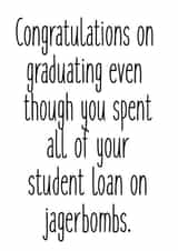 jagerbomb funny Graduation Card 9052 created by Pack a Punch Designs