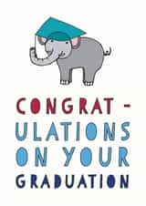 congratulations elephant Graduation Card 10741 created by Amanda
