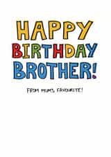 brother humour Birthday Card 10330 created by Whale & Bird