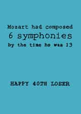 40th funny Birthday Card 5806 created by S.Y.T.O.