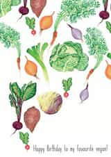 birthday vegan Birthday Card 10749 created by Harriet Popham