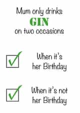 mum gin Birthday Card 7735 created by Victoria Grace Designs