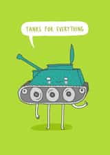 tank thanks Humour Card 2134 created by Charly Clements