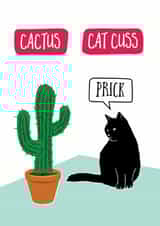Funny cat pun card created by Jon Hall Design