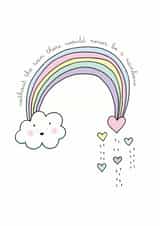 rainbow clouds Thinking of you Card 5850 created by Eskimo Kiss Designs