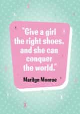 shoes marilyn Love & Friendship Card 10816 created by Fatchair Print