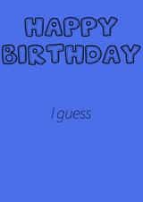 birthday humour Card 32646 created by Toby