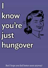 hangover hungover Get Well Card 10245 created by Toby