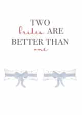 two brides Engagement & Marriage Card 7754 created by House of Hope