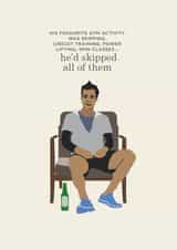 gym fitness Birthday Card 10870 created by Tess Cards