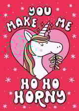 Cute and Funny Christmas card for your significant other. created by Katie Ruby Illustration