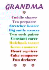 Heartfelt Birthday Card - For Grandma - Poem created by Designer Poems