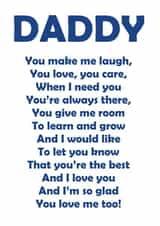 poem Male Father's Day Card 32269 created by Designer Poems