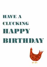 clucking hen Birthday Card 9853 created by Designer Poems