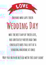 Vending machine humor - wedding card created by Flamingo Lingo by Jenny