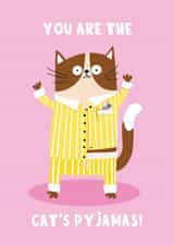 Cute Appreciation Card - The Cat's Pyjamas created by Lucy Maggie Designs