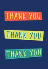 Thanks contemporary Thank You Card 2104 created by TM Stationery