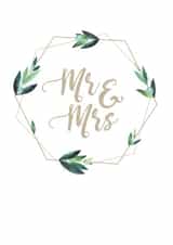 Geometric MR & MRS wedding card created by Double Thumbs Up!