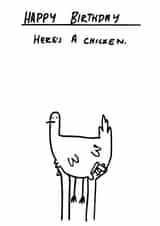 Chicken birthday Card 33179 created by Stupid Cards