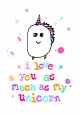 unicorn love Love & Friendship Card 30816 created by Parsy Designs