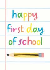 Cute card for a little one's first day of school created by Lisa Greener