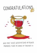 Game of Thrones wedding day card created by Kasia Cards